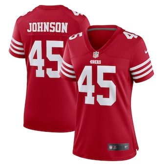 womens nike buddy johnson scarlet san francisco 49ers game p